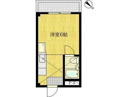 ルーデンス川崎(ワンルーム/2階)の間取り写真