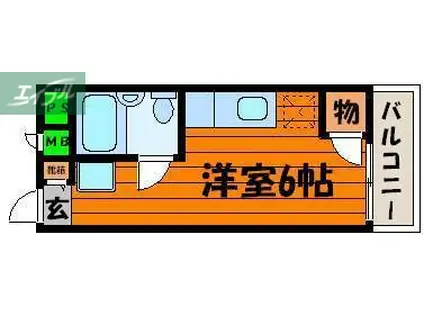 ファイネスト津島(ワンルーム/2階)の間取り写真