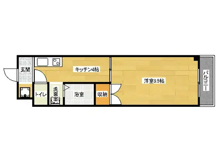 せせら弐番館(1K/2階)の間取り写真