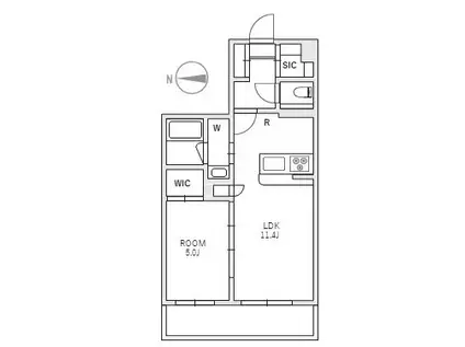 グランブリッジ中落合(1LDK/3階)の間取り写真