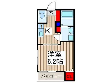 MELDIA大和田IV(1K/3階)の間取り写真