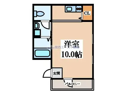 ロータリーマンション鴻池倶楽部(1K/4階)の間取り写真