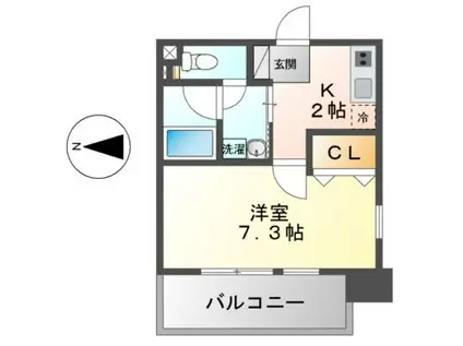 ブルームライフ新栄(1K/6階)の間取り写真