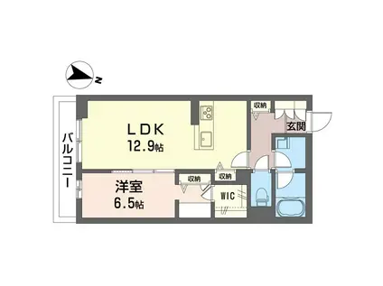 ステイヒル宮町(1LDK/1階)の間取り写真