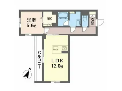 CASA GLORIA ENCANTO(1LDK/3階)の間取り写真