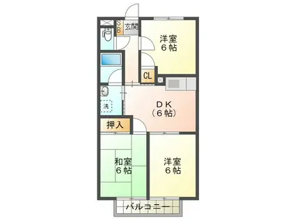 SURPLUS阿漕A(3DK/2階)の間取り写真