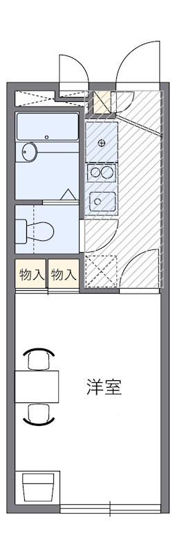 フォンターナ(1K/1階)の間取り写真