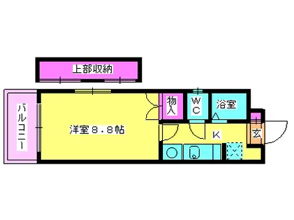 エスポワール東雲弐番館(1K/4階)の間取り写真