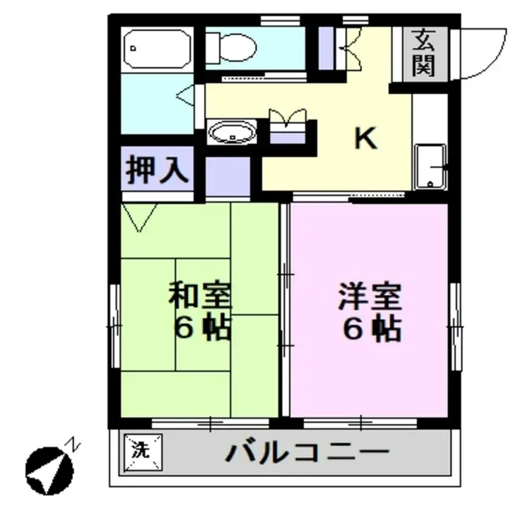 ジュネパレス松戸第33 4階階 間取り