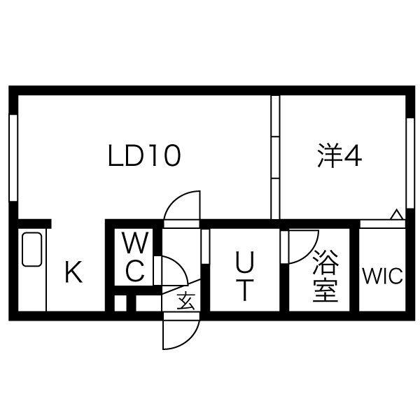 アレグリア琴似(1LDK/3階)の間取り写真
