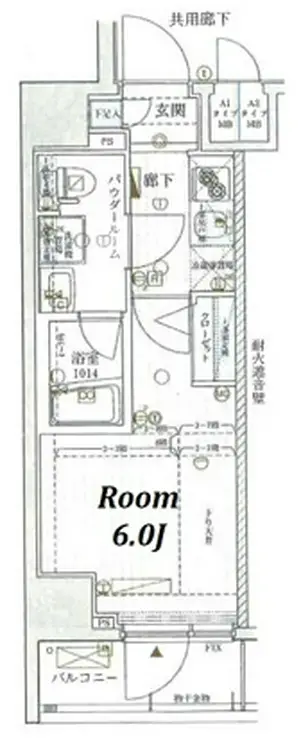 メインステージ北千住IV 8階階 間取り