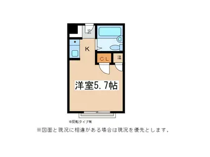 STELLA(ワンルーム/3階)の間取り写真