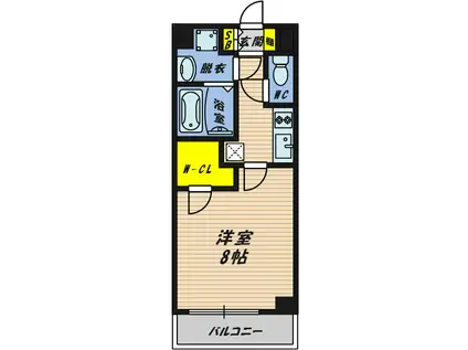 SPコート大阪城東旧レジデンス大阪城東アペリオ(1K/8階)の間取り写真