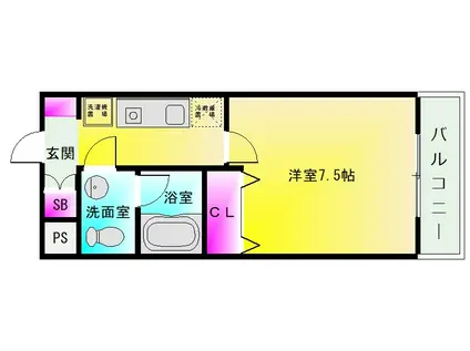 BRVEGHEL(1K/2階)の間取り写真