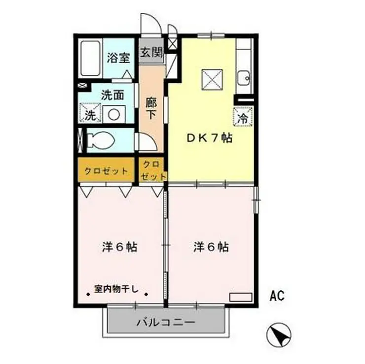 サニーコート 1階階 間取り
