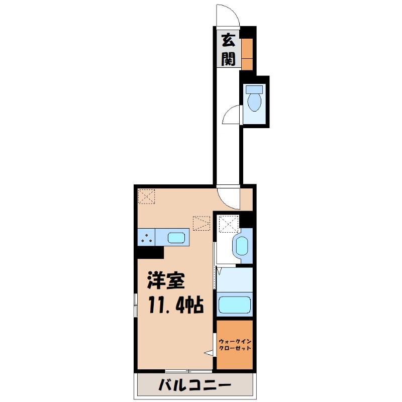 LA MAISON 表町(ワンルーム/1階)の間取り写真