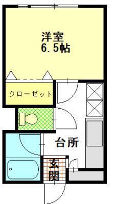 ベルハイツ(1K/1階)の間取り写真