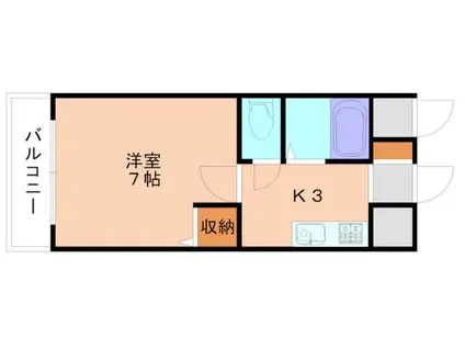 プレアール教育大前(1K/3階)の間取り写真