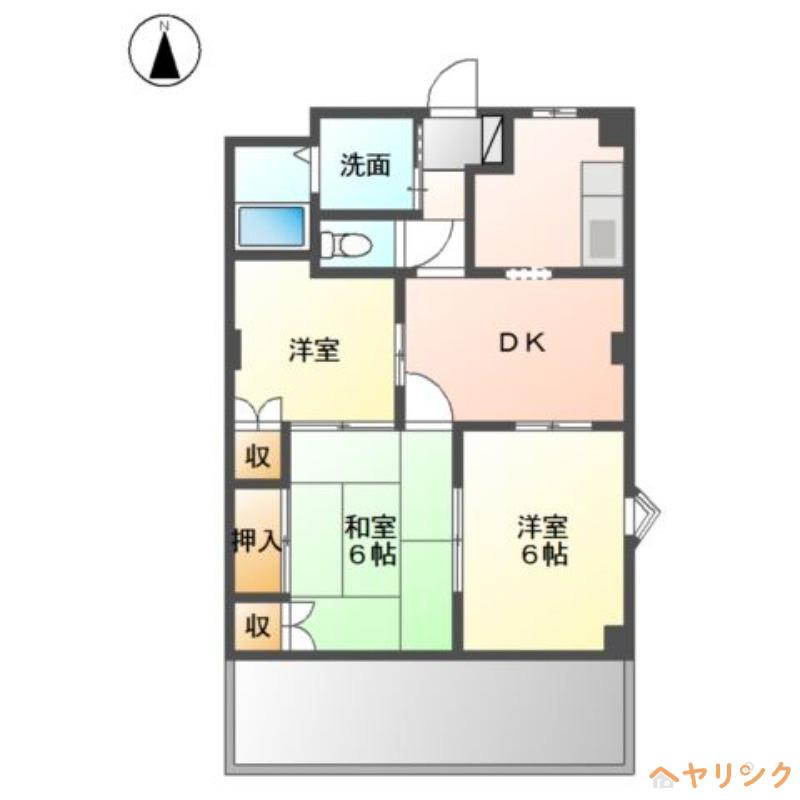 フォレスト高間(3DK/1階)の間取り写真
