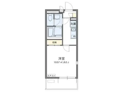 レオネクストアンビエントII(1K/3階)の間取り写真