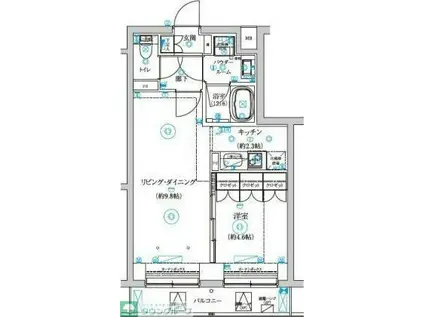 セジョリ中野富士見町(1LDK/3階)の間取り写真