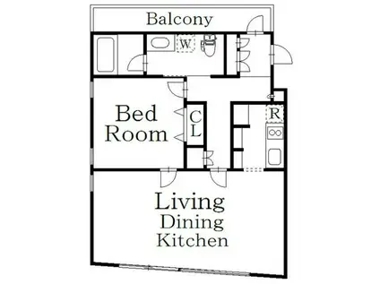 ヴェリタス永福町(1LDK/5階)の間取り写真