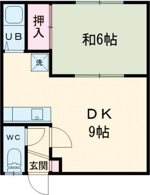 メゾン竹山(1DK/2階)の間取り写真