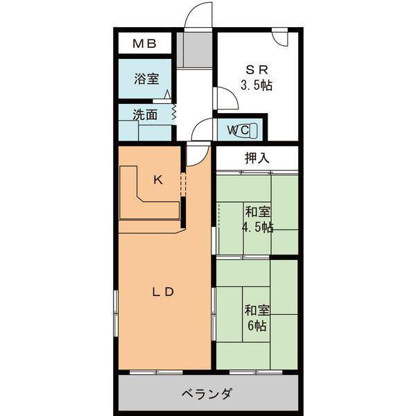 メゾン太平洋(3LDK/5階)の間取り写真