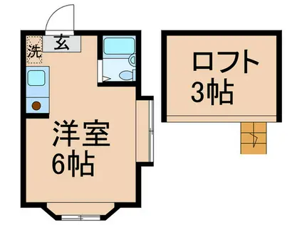 ベルゼ石神井(ワンルーム/1階)の間取り写真