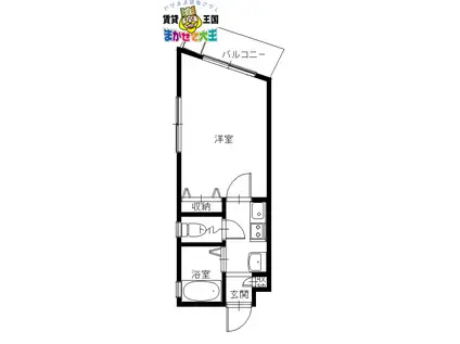 サンパール光町(1K/3階)の間取り写真