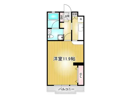 八事第一ビル(1K/2階)の間取り写真