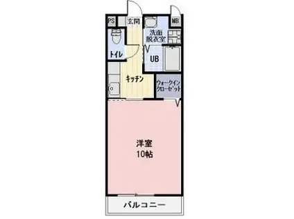 SOLEA A(1K/1階)の間取り写真