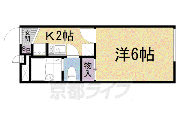 レオパレスサンシャイン(1K/1階)の間取り写真