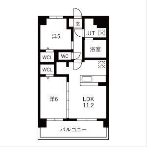 Y&M 祇園(2LDK/3階)の間取り写真