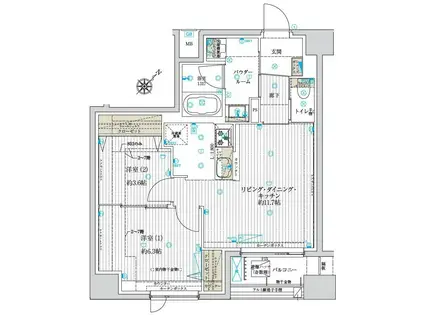 アスブルーム奥浅草(1SLDK/2階)の間取り写真