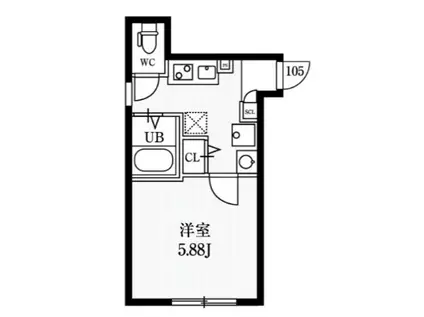 ミハス練馬春日町(1K/1階)の間取り写真