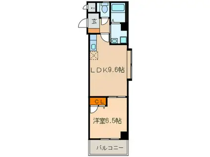 GAUDIシンエイ(1LDK/5階)の間取り写真
