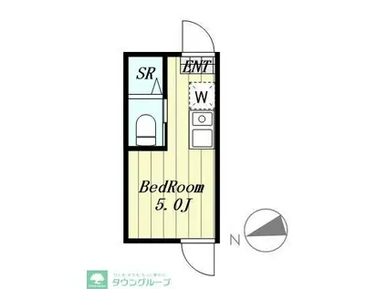 フルセイル松原(ワンルーム/2階)の間取り写真