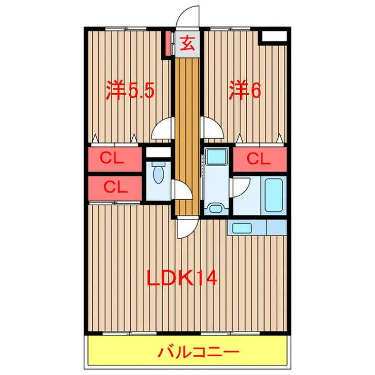 パオヤマニシ 2階階 間取り