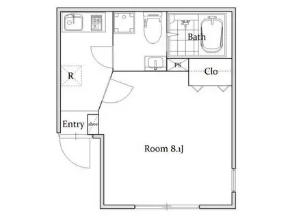 VILLE NEUVE清澄白河(1K/4階)の間取り写真