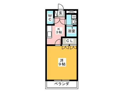パストラル(1K/1階)の間取り写真