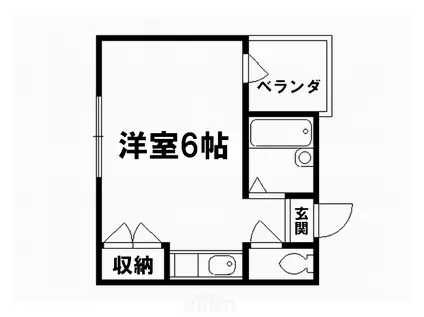 アーネスト黒門(ワンルーム/2階)の間取り写真