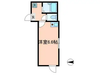 リブ竹ノ塚(ワンルーム/2階)の間取り写真