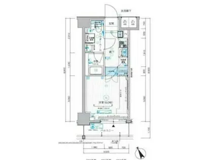メインステージ川口ウエスト(1K/2階)の間取り写真