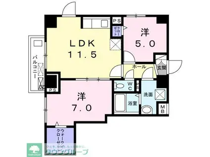 シエラ クレスト(2LDK/1階)の間取り写真