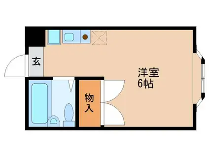 エスポワール平津(ワンルーム/2階)の間取り写真