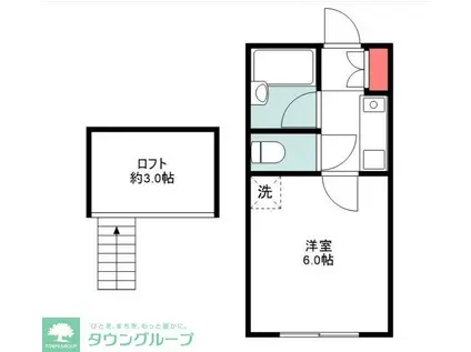 シャトルコンポ(1K/1階)の間取り写真
