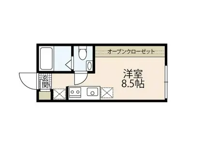 トワスール美の里(ワンルーム/2階)の間取り写真