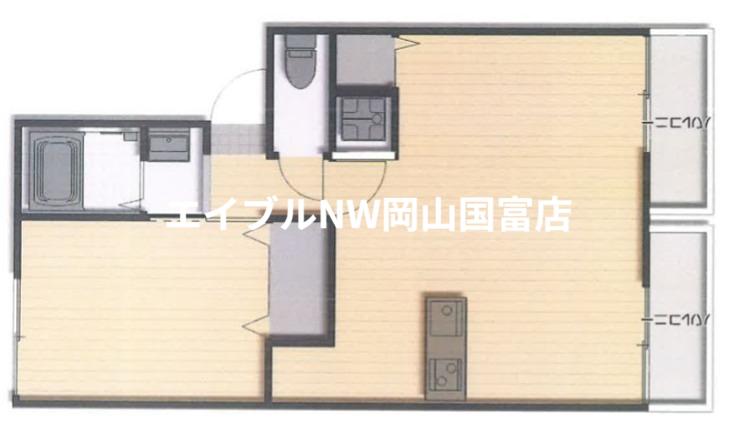 サンライフ湊(1LDK/2階)の間取り写真