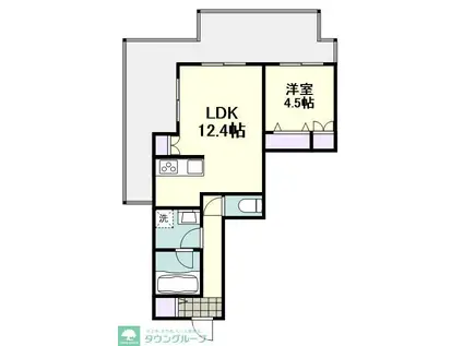 イースト SEDONA(1LDK/4階)の間取り写真